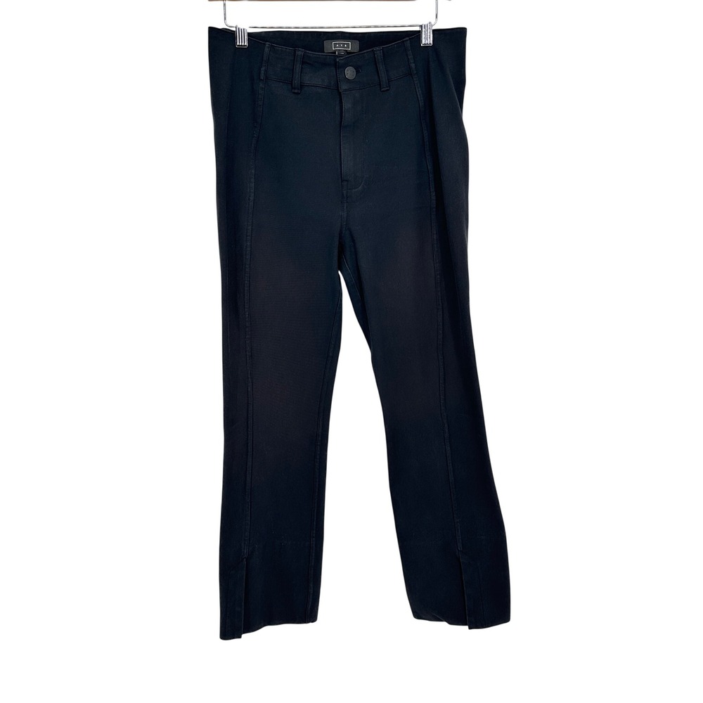 AYR The Sizzle Crop Pants Women's 10 Black Stretch Ankle Career Office Trouser